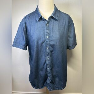 Guess Slim Fit Denim Button Down Men's Shirt - Size XL